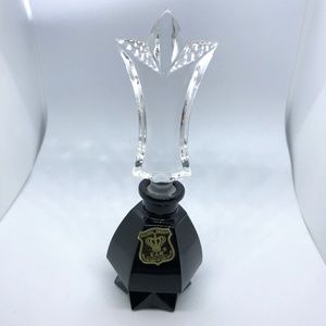 EUC Vintage Golden Crown Lead Crystal Bottle